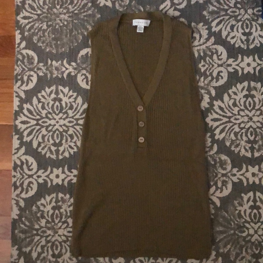 Topshop Olive knit tank